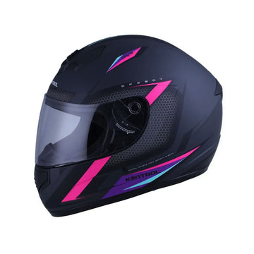 CASCO INTEGRAL KONTROL 878 SPEEDY NEGRO+ROSADO